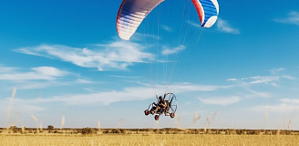 Полёт с инструктором на мотопараплане 