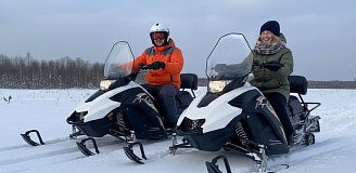 Катание на снегоходах